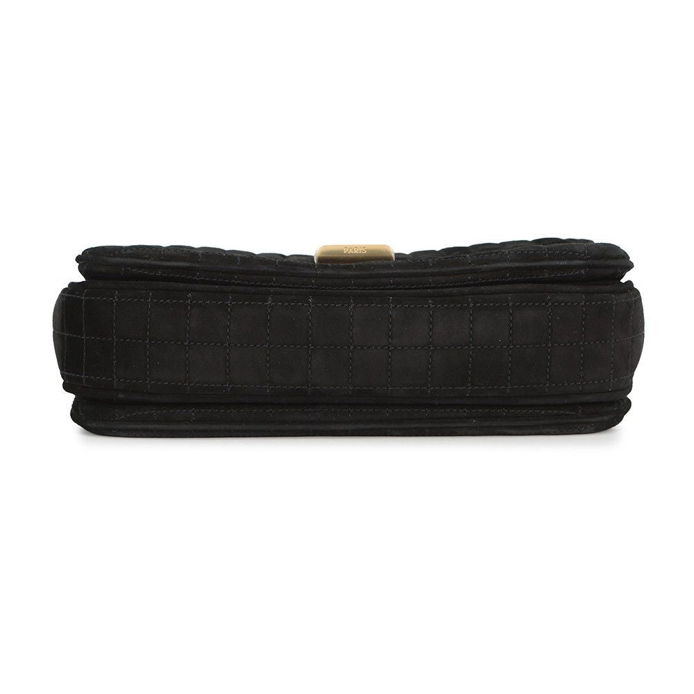 Celine Chain Shoulder Bag C Am Suede Black — view 3