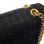 Celine Chain Shoulder Bag C Am Suede Black — view 8