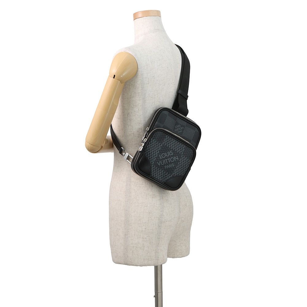 Louis Vuitton Belt Bag Damier Graphite Amazon Black — view 5