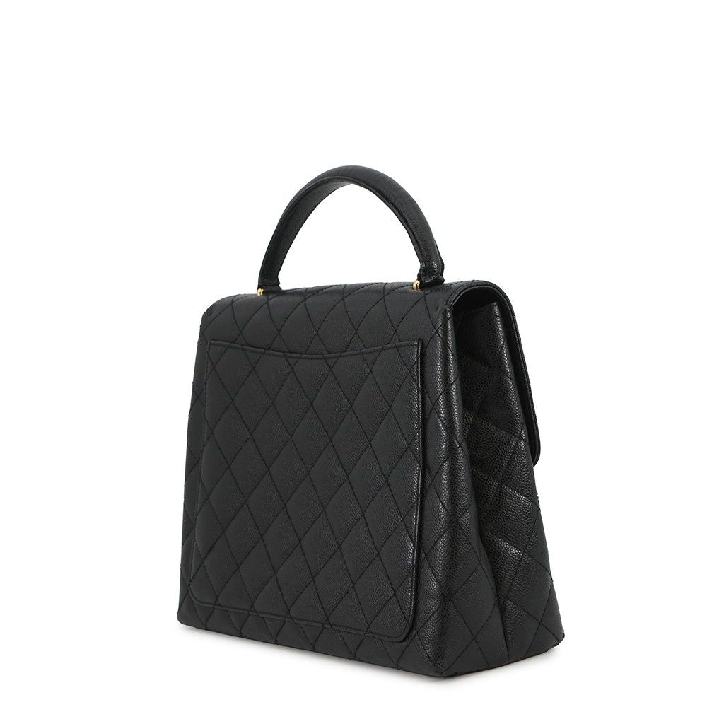 Chanel Handbag Quilted CC Logo Caviar Leather Black — view 2