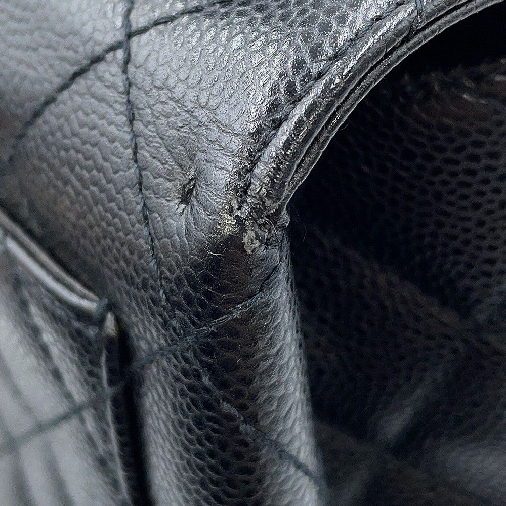 Chanel Handbag Quilted CC Logo Caviar Leather Black — view 7