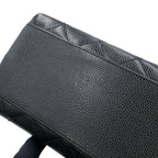 Chanel Handbag Quilted CC Logo Caviar Leather Black — view 8