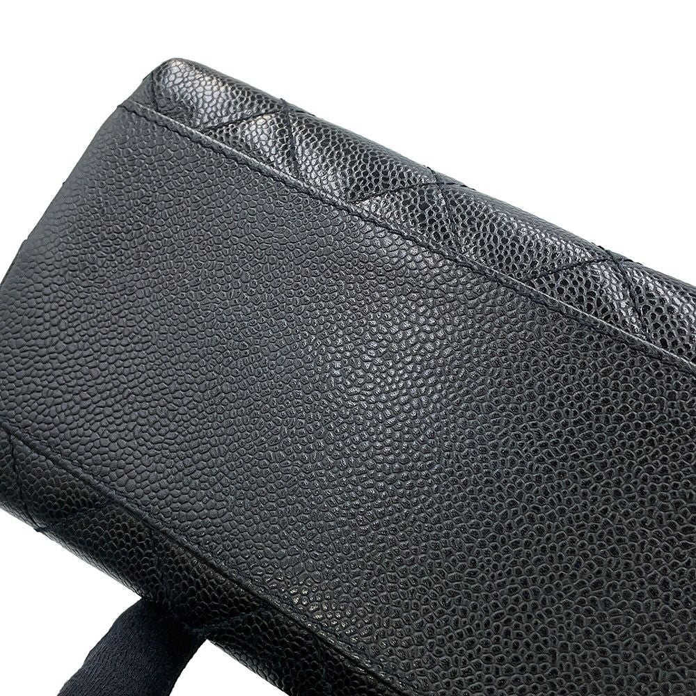 Chanel Handbag Quilted CC Logo Caviar Leather Black — view 8