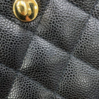 Chanel Handbag Quilted CC Logo Caviar Leather Black — view 9