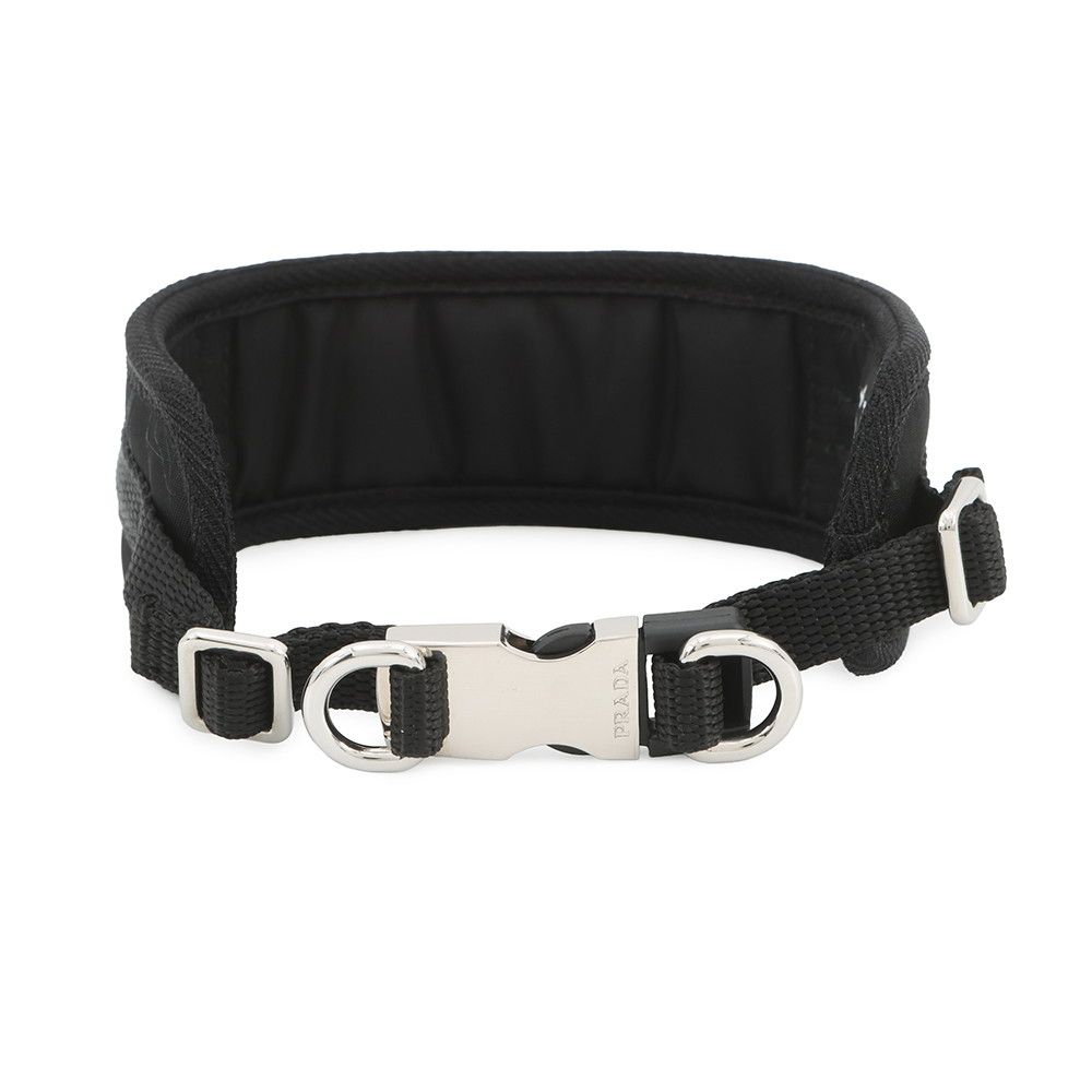 Prada Collar Re-Nylon Pet M Black Dog Pet Supplies — view 3