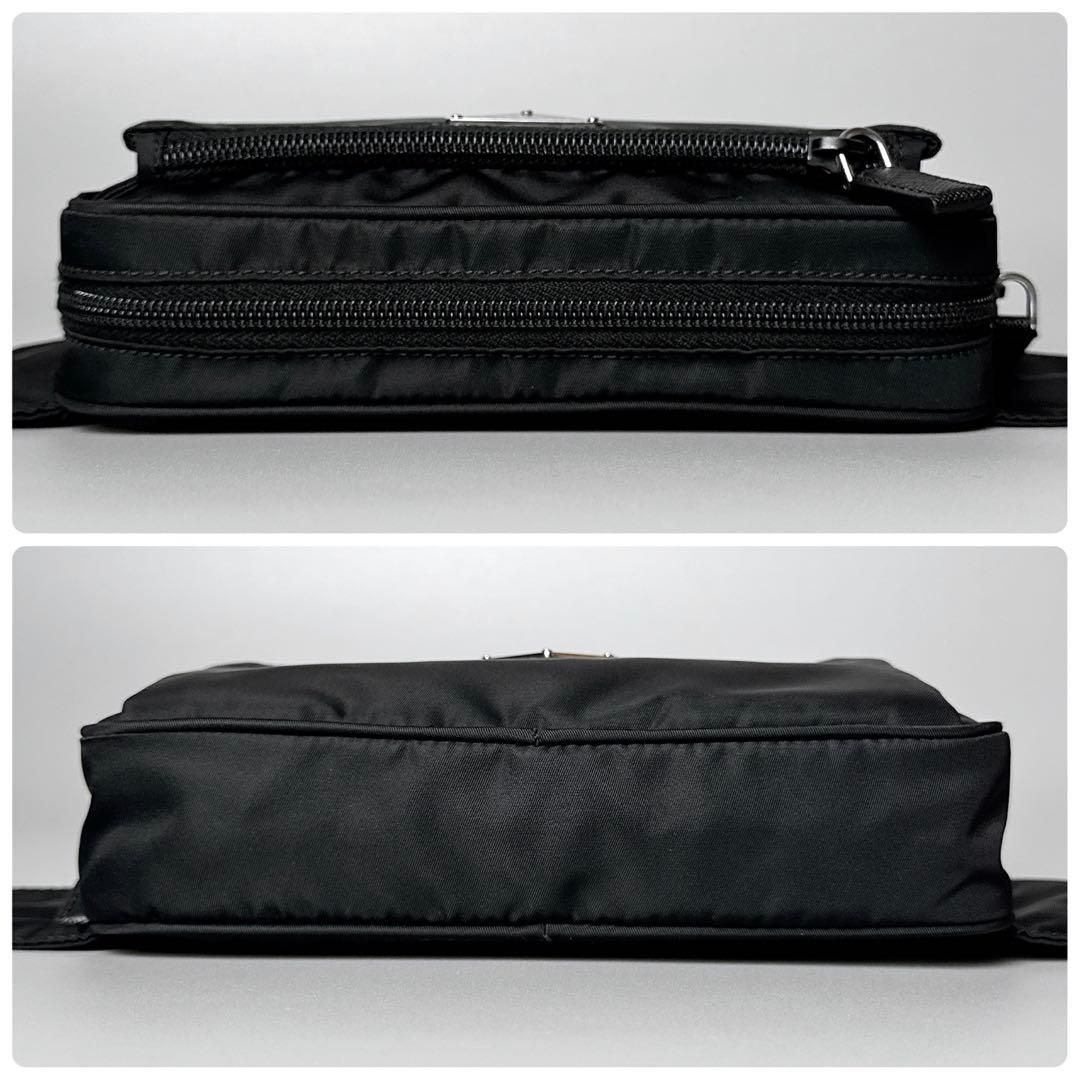 Prada Triangle Logo Belt Bag Black Nylon — view 5