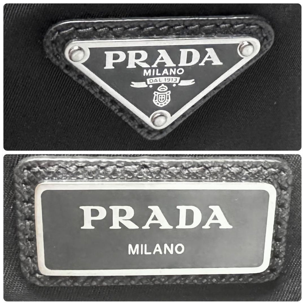 Prada Triangle Logo Belt Bag Black Nylon — view 8