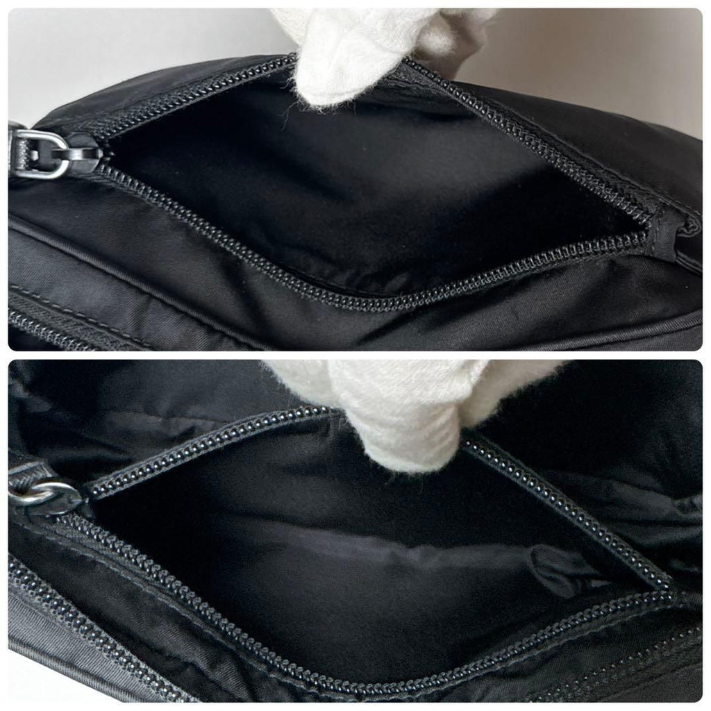 Prada Triangle Logo Belt Bag Black Nylon — view 4