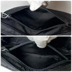 Prada Triangle Logo Belt Bag Black Nylon — view 4