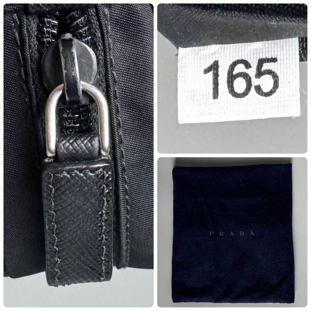 Prada Triangle Logo Belt Bag Black Nylon — view 9