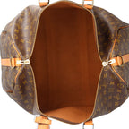 Louis Vuitton Keepall Monogram Shoulder Bag Canvas Brown — view 7
