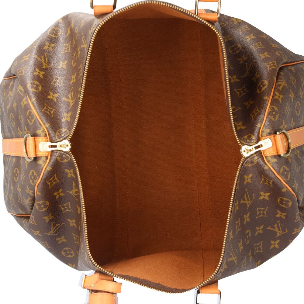 Louis Vuitton Keepall Monogram Shoulder Bag Canvas Brown — view 7