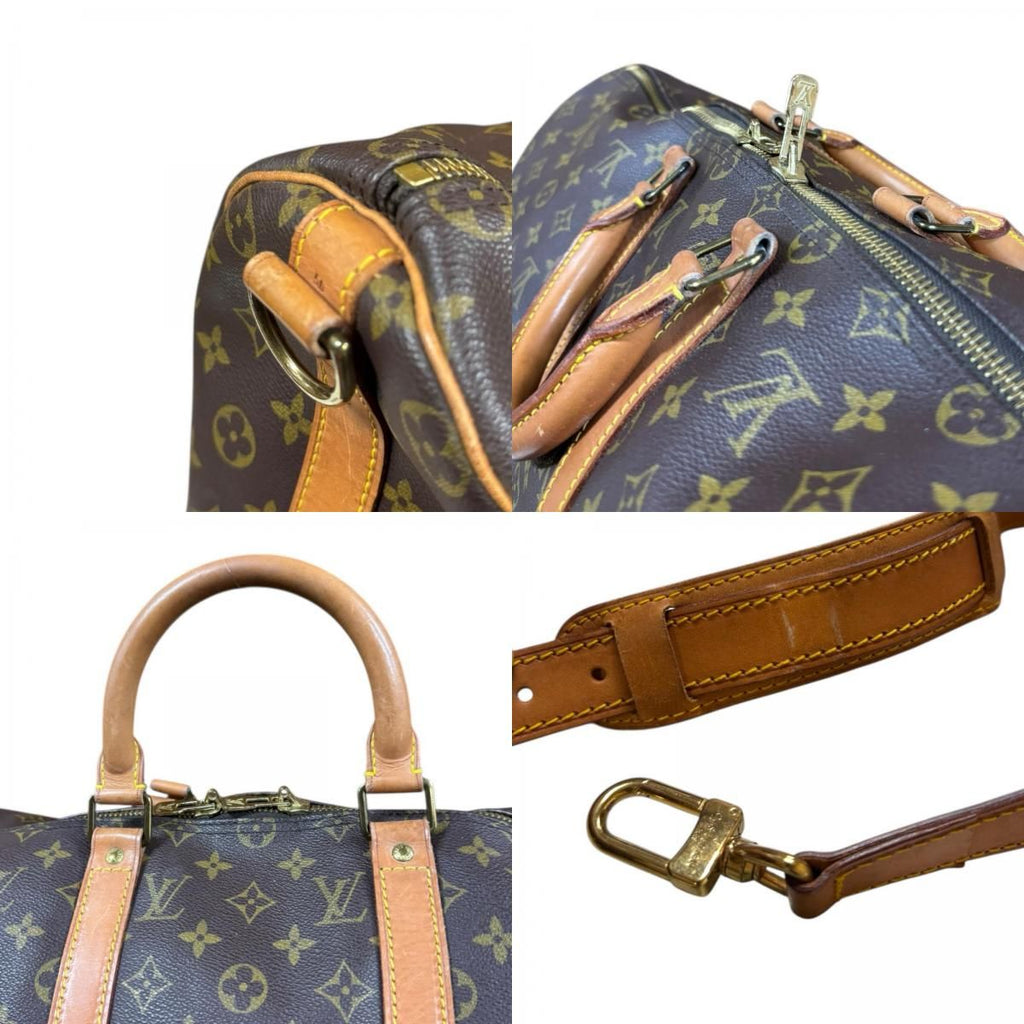 Louis Vuitton Keepall Monogram Shoulder Bag Canvas Brown — view 9