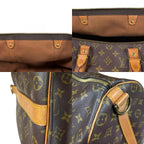 Louis Vuitton Keepall Monogram Shoulder Bag Canvas Brown — view 8