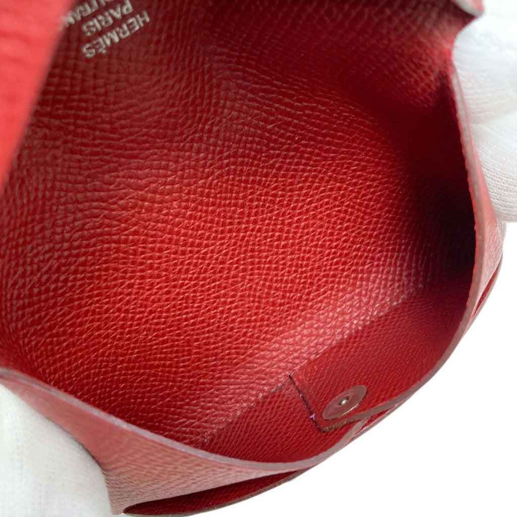 Hermes Calvi Silver Card Case Epsom — view 7