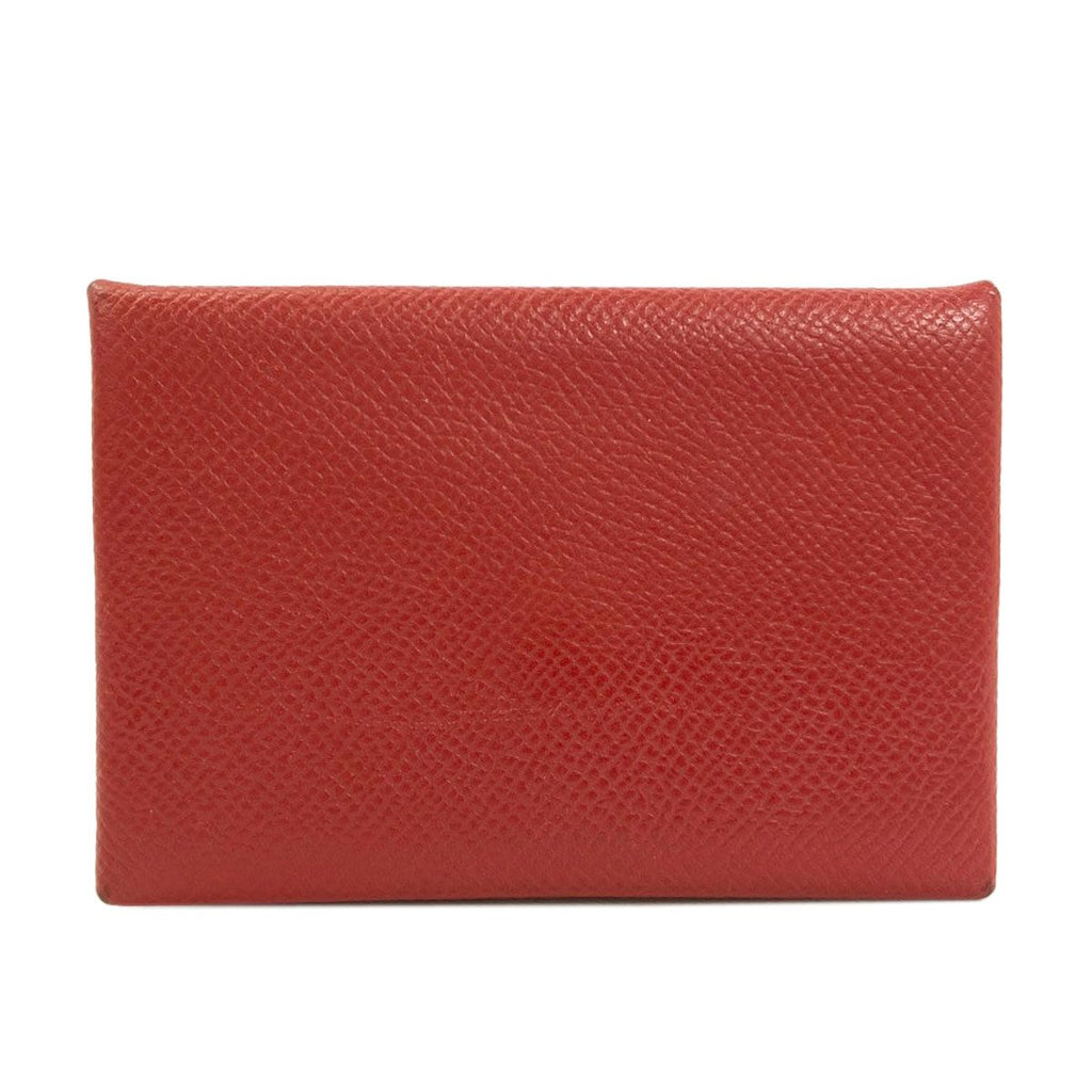 Hermes Calvi Silver Card Case Epsom — view 2