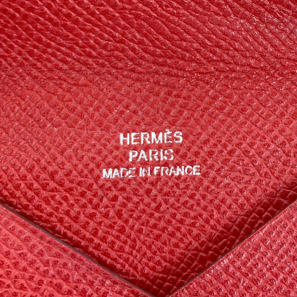 Hermes Calvi Silver Card Case Epsom — view 5