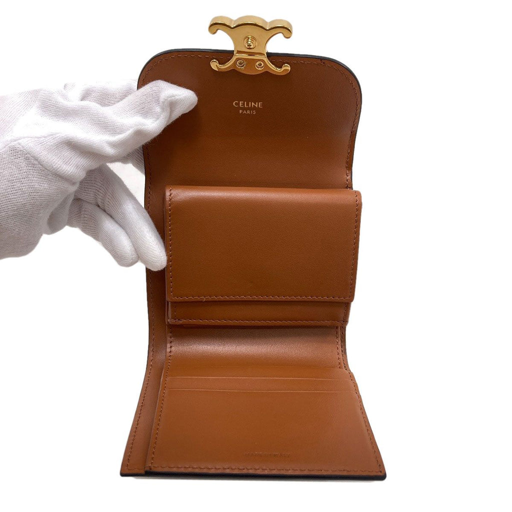 Celine Triomphe Bifold Wallet Leather — view 5