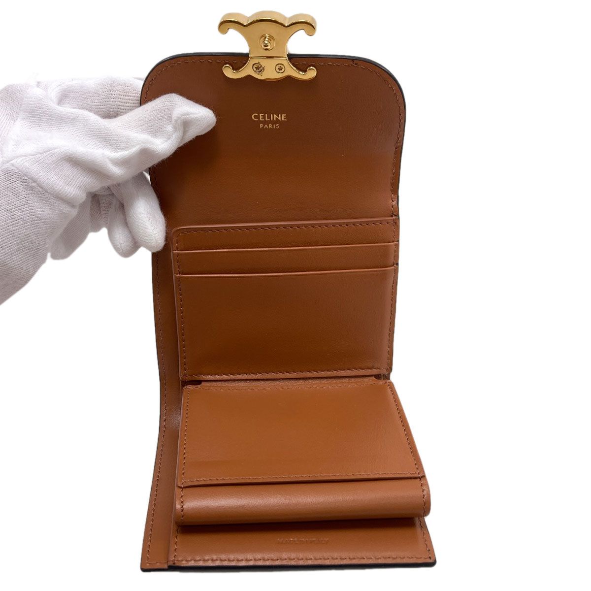 Celine Triomphe Bifold Wallet Leather — view 4