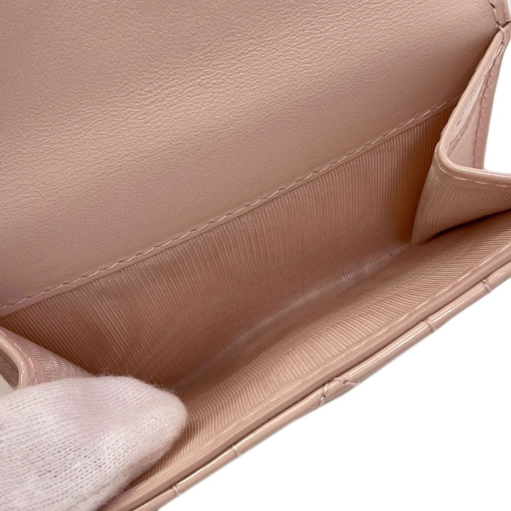 Dior Lady Lotus Bifold Wallet Patent Leather — view 7