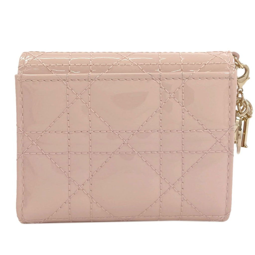 Dior Lady Lotus Bifold Wallet Patent Leather — view 2