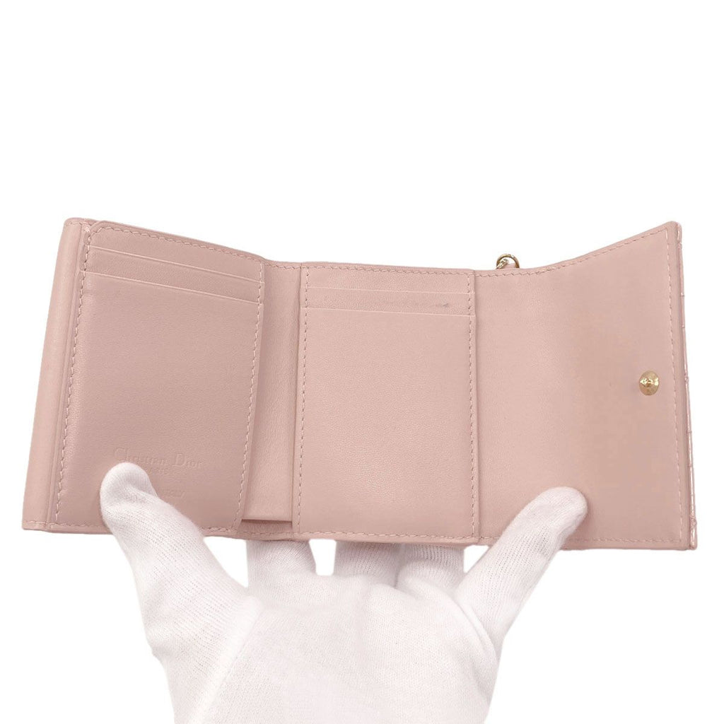 Dior Lady Lotus Bifold Wallet Patent Leather — view 5
