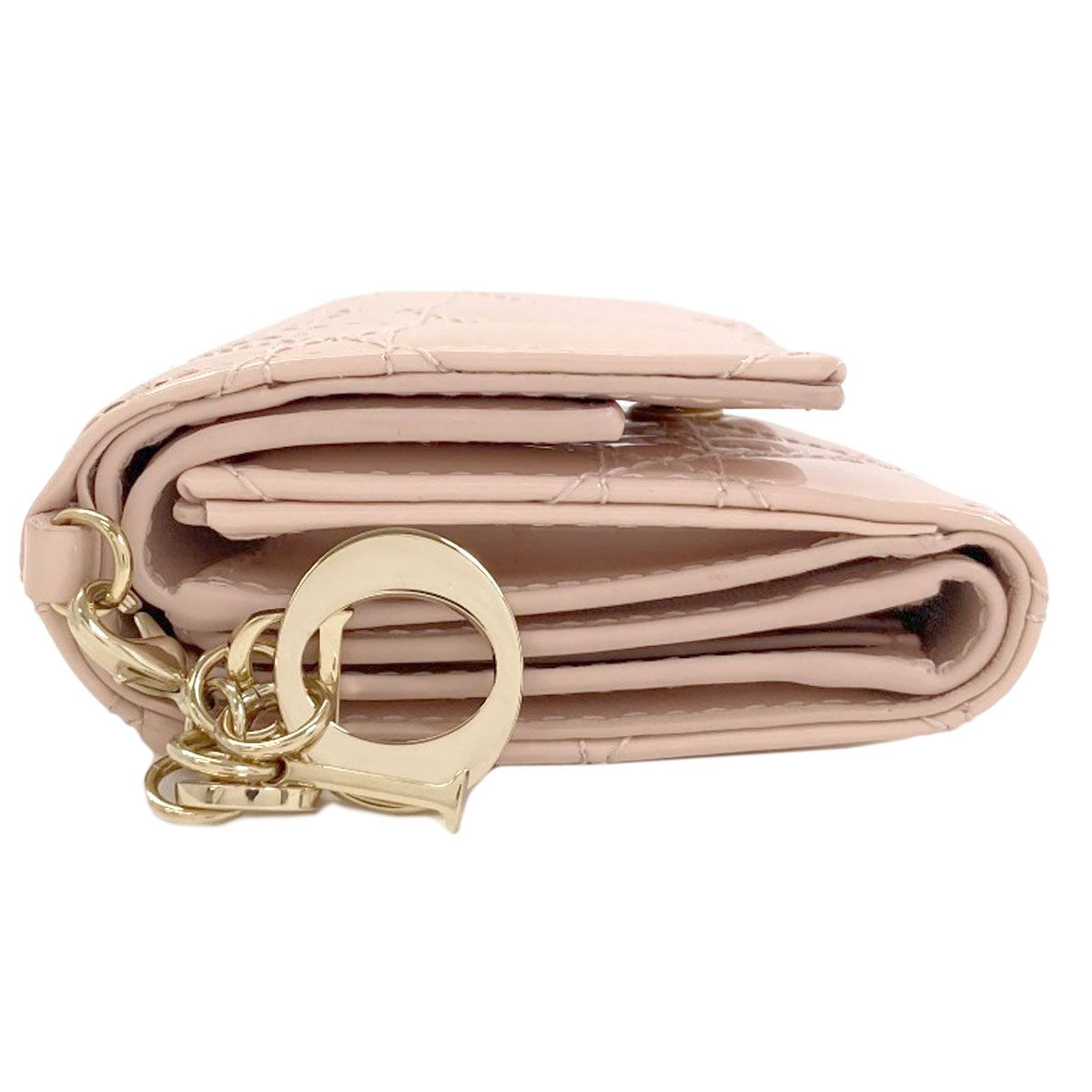 Dior Lady Lotus Bifold Wallet Patent Leather — view 3