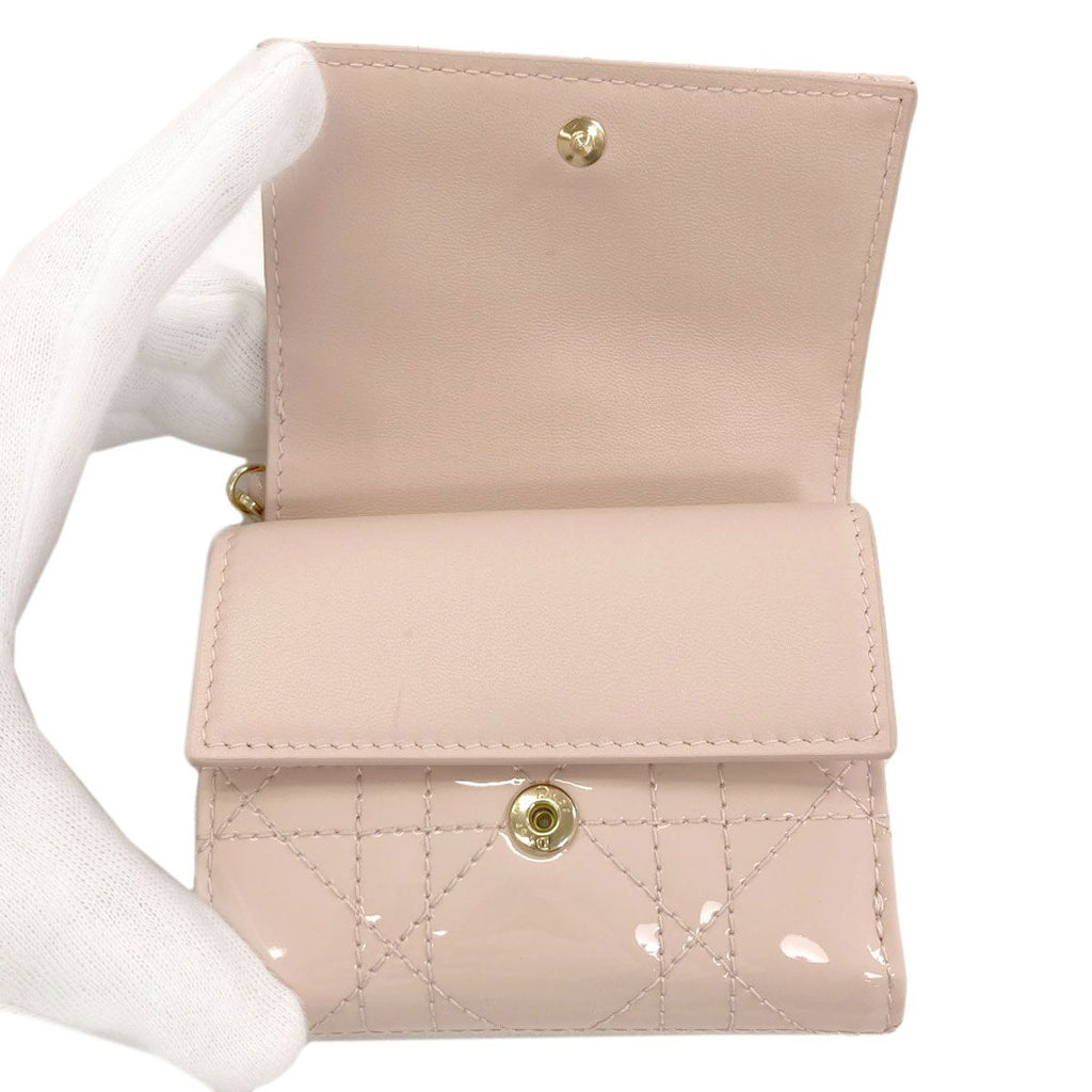 Dior Lady Lotus Bifold Wallet Patent Leather — view 4