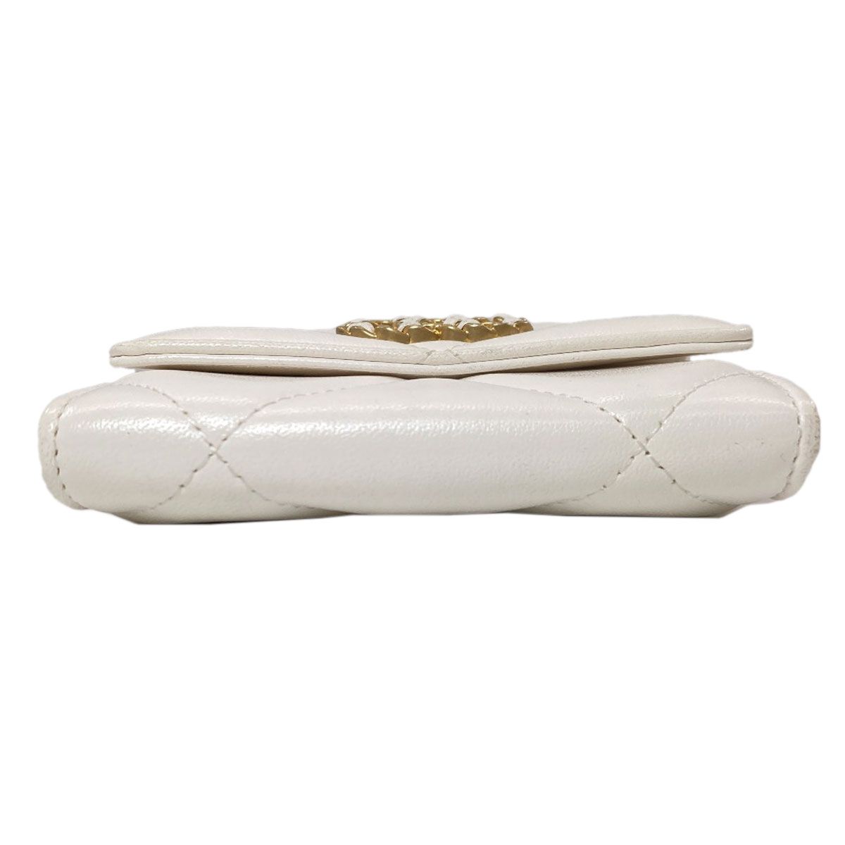 Chanel Chain Wallet CC Logo Gold Silver Coin Case Lambskin — view 4