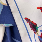 Chanel CC Logo Human Motif Scarf Silk — view 7