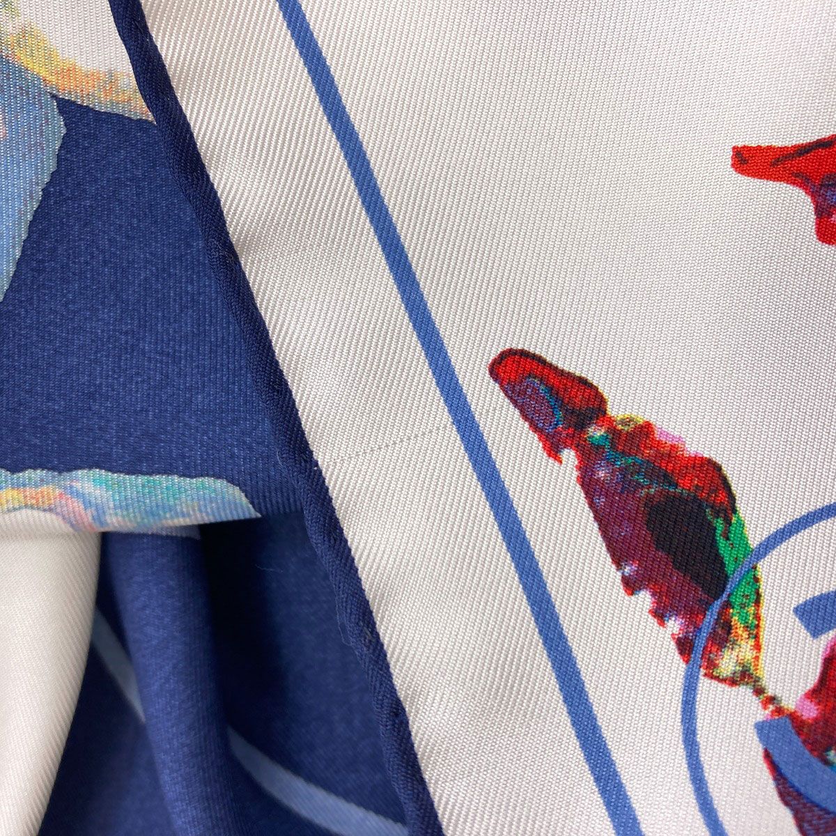 Chanel CC Logo Human Motif Scarf Silk — view 7