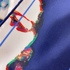 Chanel CC Logo Human Motif Scarf Silk — view 9