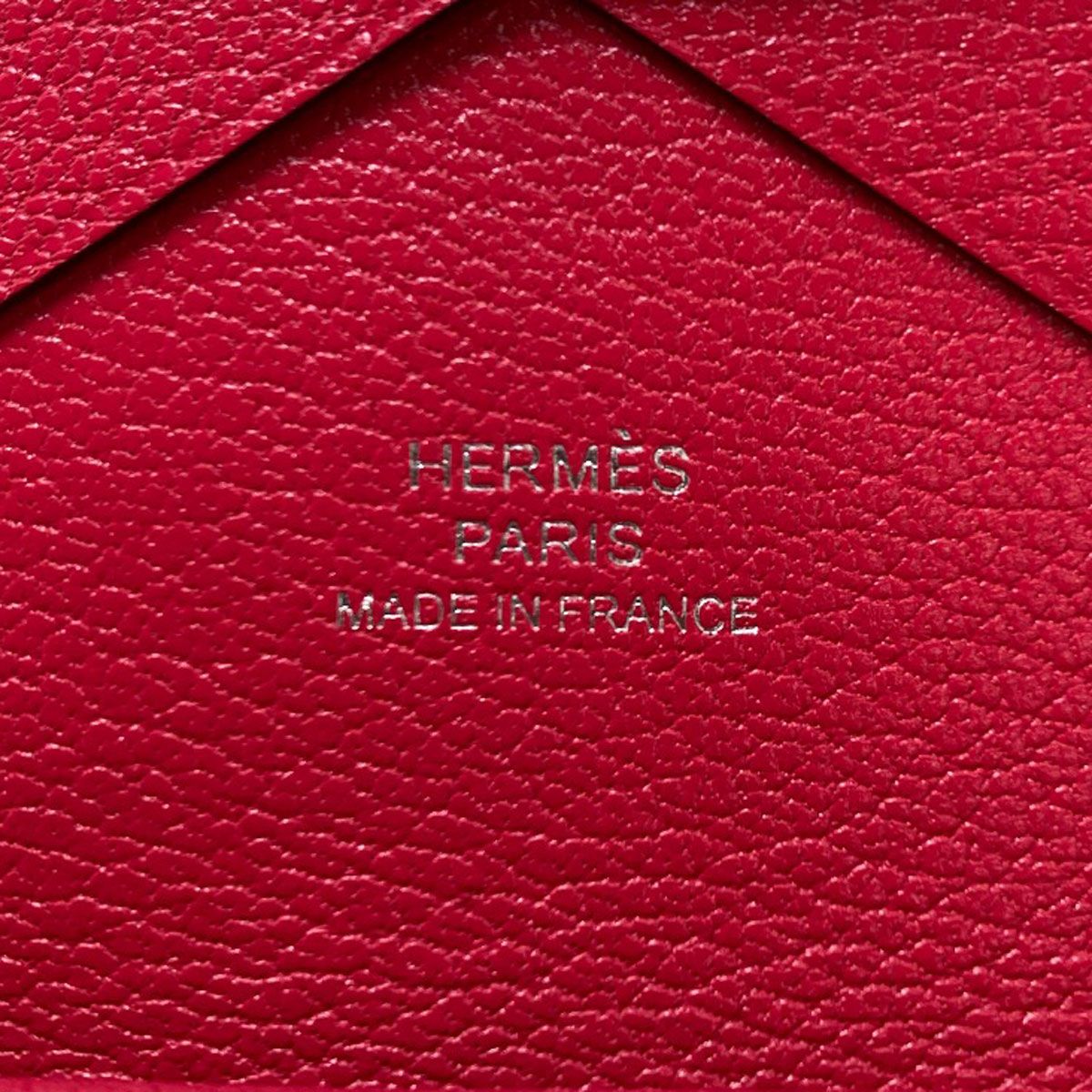 Hermes Calvi Duo Rose Silver Card Case Chevre Sham Kira — view 6