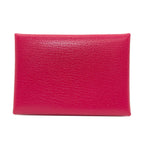 Hermes Calvi Duo Rose Silver Card Case Chevre Sham Kira — view 2