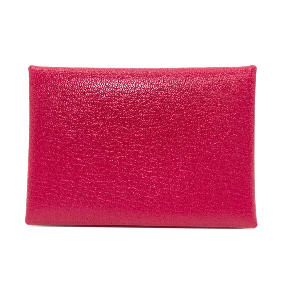 Hermes Calvi Duo Rose Silver Card Case Chevre Sham Kira — view 2