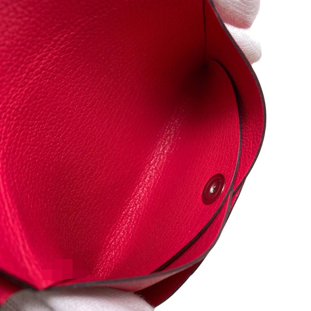 Hermes Calvi Duo Rose Silver Card Case Chevre Sham Kira — view 5