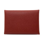 Hermes Calvi Duo Verso Silver Card Case Calf — view 2