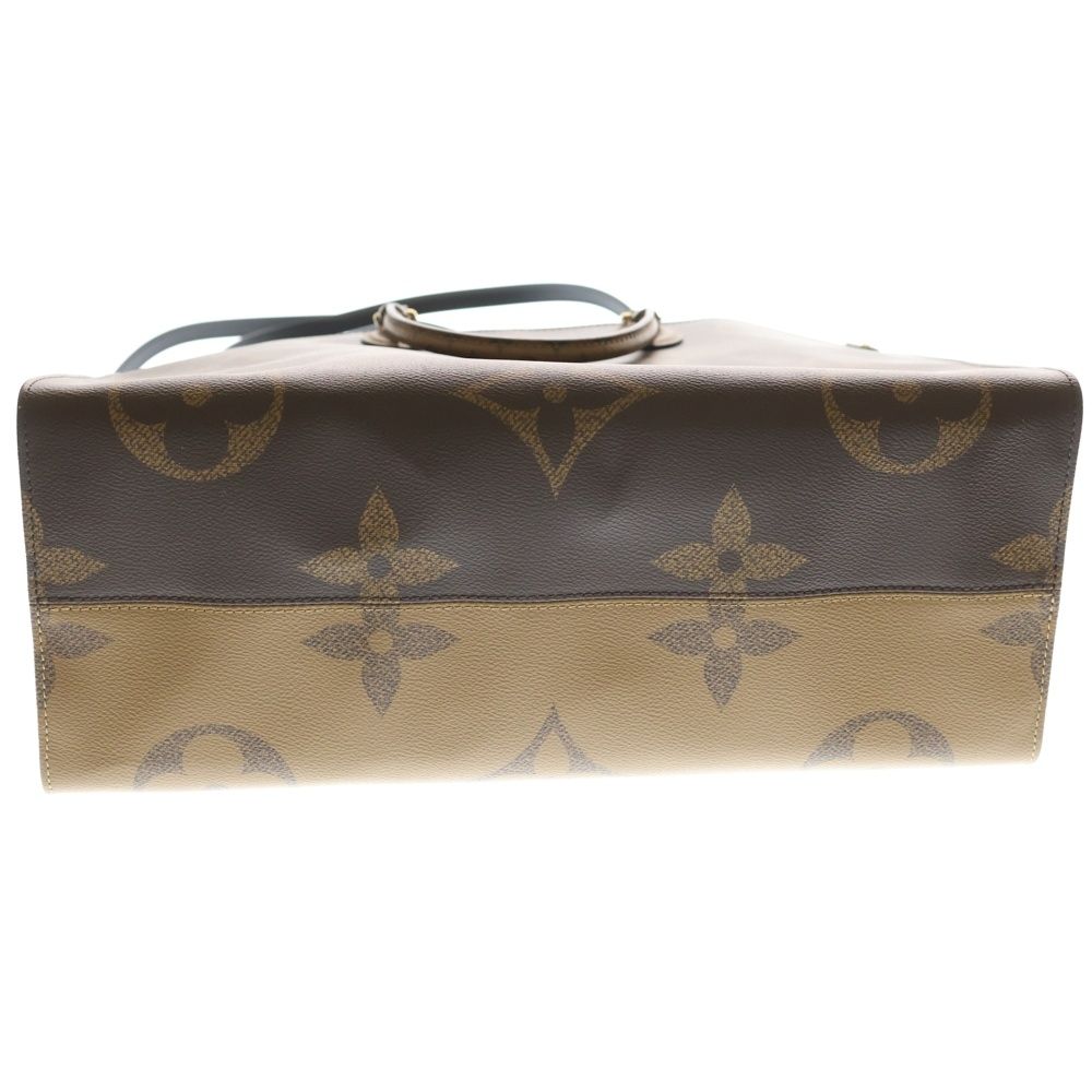 Louis Vuitton Monogram Reverse On The Go GM Handbag Brown Leather — view 5