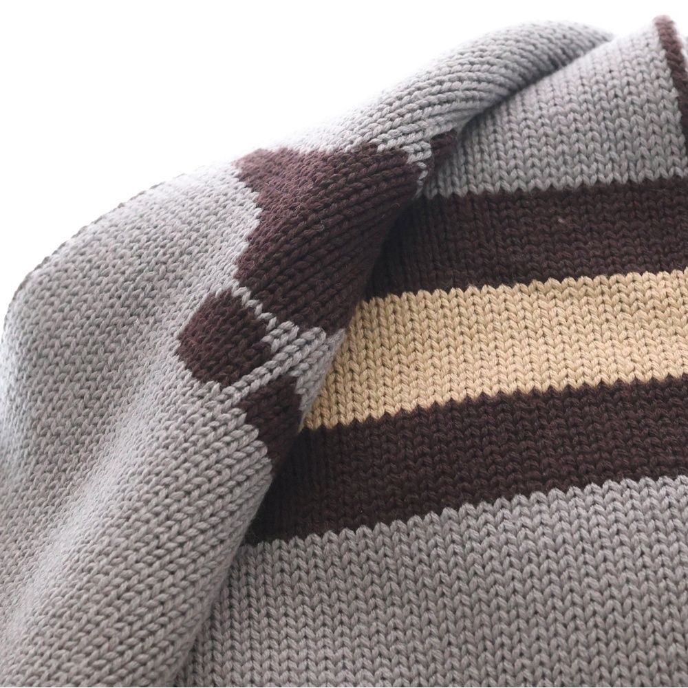 Gucci Logo Embroidery Border Wool Scarf Multi — view 5