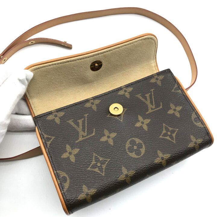 Louis Vuitton Pochette Florentine Monogram Belt Bag Leather Brown — view 7