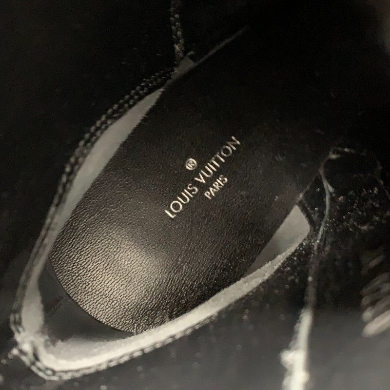 Louis Vuitton Silhouette Line Monogram Boots Short Shoes Fabric Black White — view 7