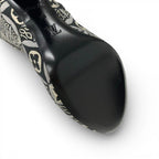 Louis Vuitton Silhouette Line Monogram Boots Short Shoes Fabric Black White — view 8