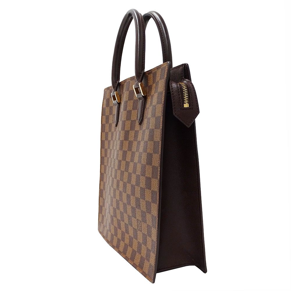 Louis Vuitton Tote Damier Canvas Venice PM Brown Handbag to School Adult — view 4