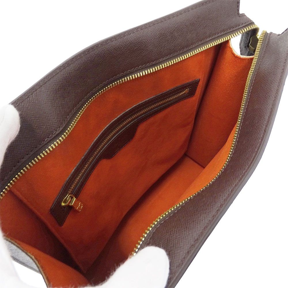 Louis Vuitton Tote Damier Canvas Venice PM Brown Handbag to School Adult — view 5