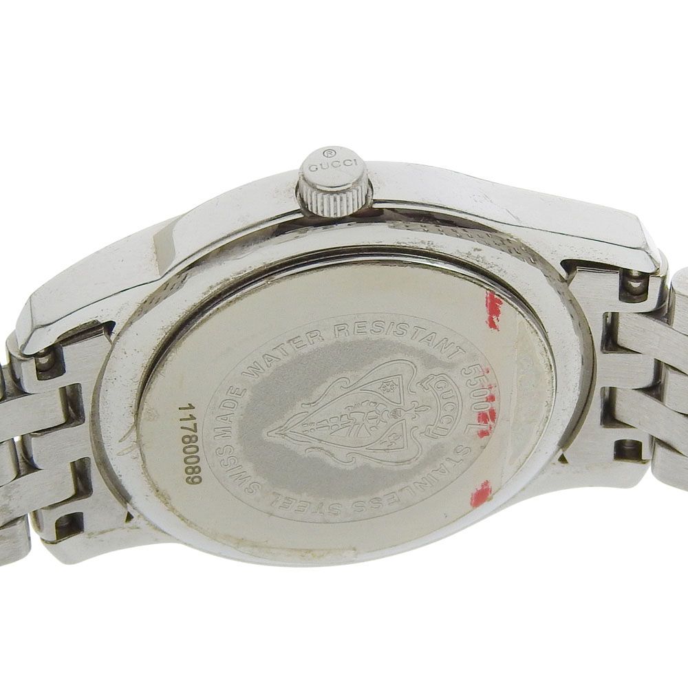 Gucci Stainless Steel Quartz Analog Display White Shell Dial Watch — view 6