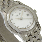 Gucci Stainless Steel Quartz Analog Display White Shell Dial Watch — view 3
