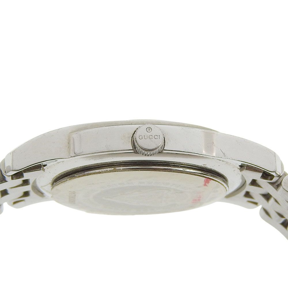 Gucci Stainless Steel Quartz Analog Display White Shell Dial Watch — view 7