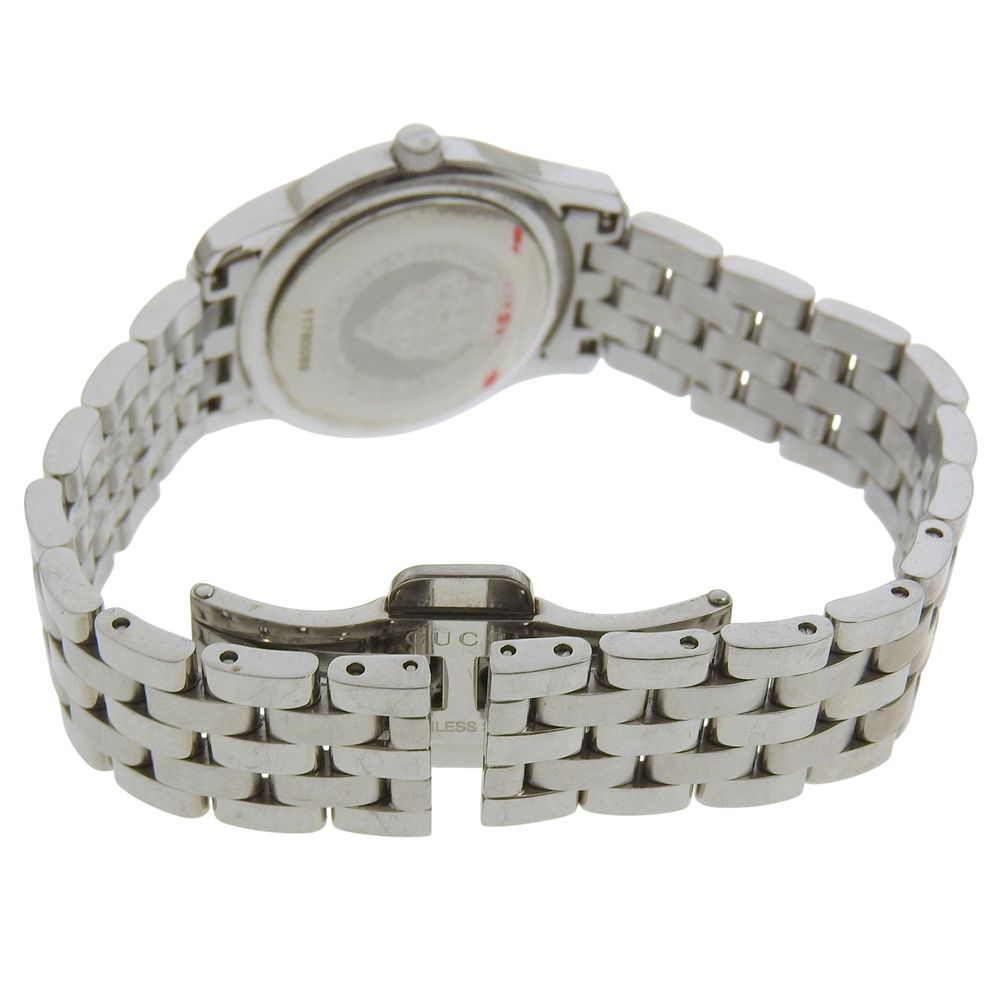 Gucci Stainless Steel Quartz Analog Display White Shell Dial Watch — view 5