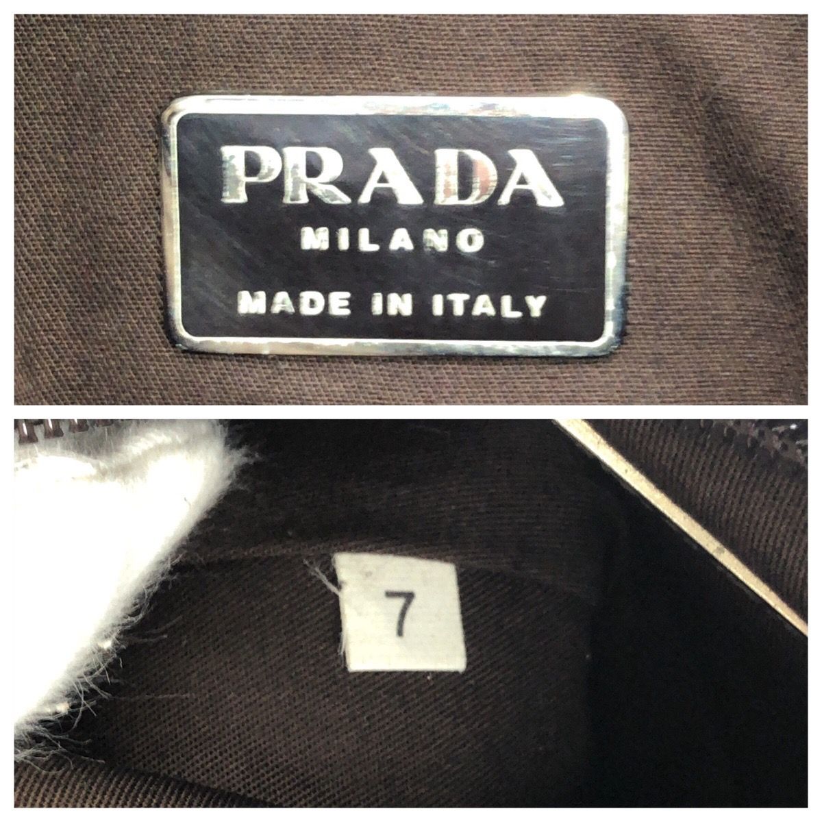 Prada Logo Tote Khaki — view 4