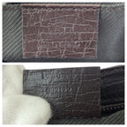 Gucci Sherry Line Beige Silver Canvas Leather Handbag Pouch — view 4